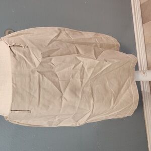 Vintage 90's Fresb khaki tan midi straight pencil skirt feminine made in USA